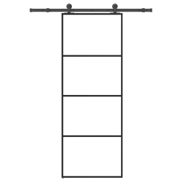 Bīdāmās Durvis Ar Stiprinājumiem, Stikls, Alumīnijs, 76X205 Cm Vidaxl