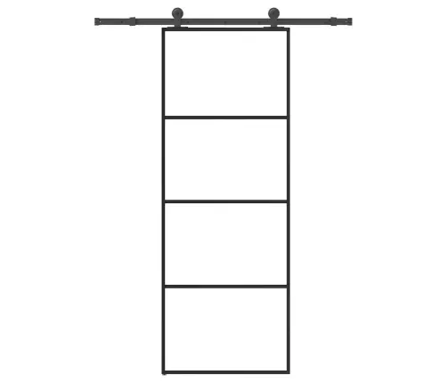 Bīdāmās Durvis Ar Stiprinājumiem, Stikls, Alumīnijs, 76X205 Cm Vidaxl