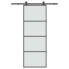 Bīdāmās Durvis Ar Stiprinājumiem, Stikls, Alumīnijs, 76X205 Cm Vidaxl