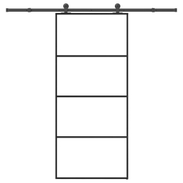 Stumdomos Durys Su Įrangos Rinkiniu, 90X205cm Esg Ir Aliuminis