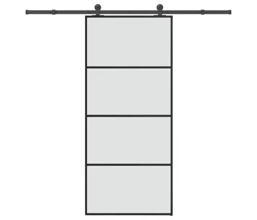 Bīdāmās Durvis Ar Stiprinājumiem, Stikls, Alumīnijs, 90X205 Cm Vidaxl