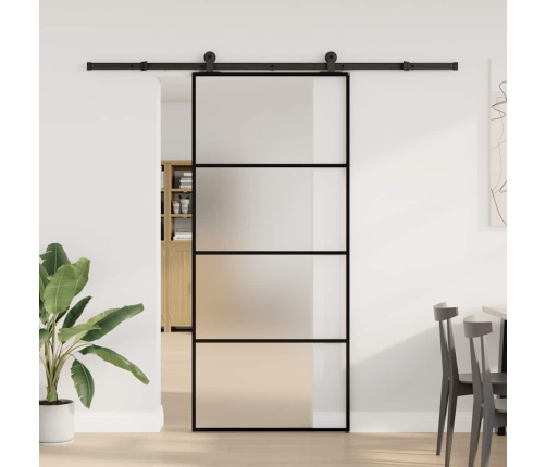 Bīdāmās Durvis Ar Stiprinājumiem, Stikls, Alumīnijs, 90X205 Cm Vidaxl