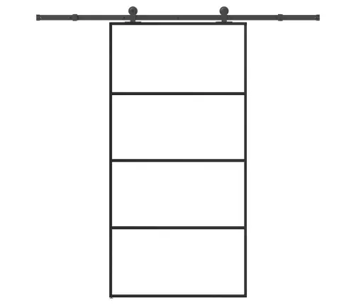 Bīdāmās Durvis, Stiprinājumi, Stikls, Alumīnijs, 102,5X205 Cm Vidaxl