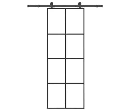 Bīdāmās Durvis Ar Stiprinājumiem, Stikls, Alumīnijs, 76X205 Cm Vidaxl