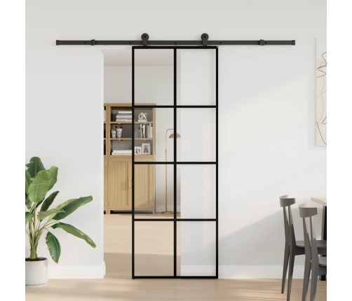Bīdāmās Durvis Ar Stiprinājumiem, Stikls, Alumīnijs, 76X205 Cm Vidaxl
