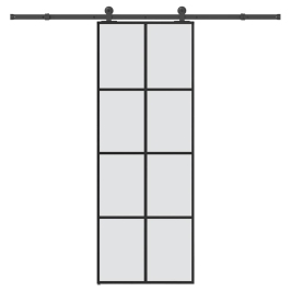 Stumdomos Durys Su Įrangos Rinkiniu, 76X205cm Esg Ir Aliuminis