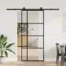 Bīdāmās Durvis Ar Stiprinājumiem, Stikls, Alumīnijs, 90X205 Cm Vidaxl