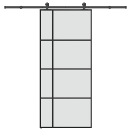 Bīdāmās Durvis Ar Stiprinājumiem, Stikls, Alumīnijs, 90X205 Cm Vidaxl