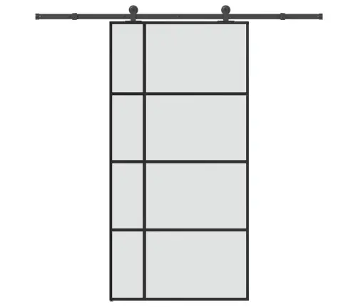 Liuguks Tarvikutega, 102,5 X 205 cm Esg-Klaas Ja Alumiinium