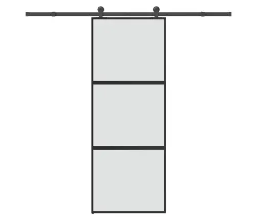 Bīdāmās Durvis Aparatūras Komplektu Rūdīts Stikls Un Alumīnijs Vidaxl