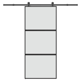 Bīdāmās Durvis Ar Aparatūras Komplektu 90X205 Cm Rūdīts Stikls Vidaxl
