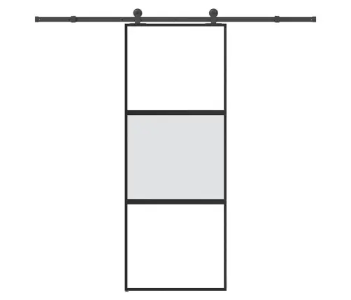 Lükanduks Koos Riistvara Komplektiga 76X205 Cm Karastatud Klaas
