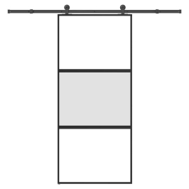 Bīdāmās Durvis Ar Aparatūras Komplektu 90X205 Cm Rūdīts Stikls Vidaxl