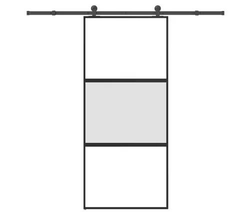 Bīdāmās Durvis Ar Aparatūras Komplektu 90X205 Cm Rūdīts Stikls Vidaxl