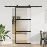 Bīdāmās Durvis Ar Aparatūras Komplektu 90X205 Cm Rūdīts Stikls Vidaxl