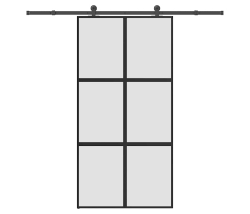 Bīdāmās Durvis Aparatūras Komplektu 102,5X205 Cm Rūdīts Stikls Vidaxl