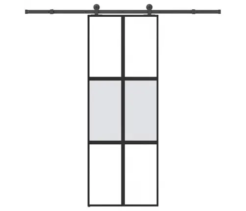 Bīdāmās Durvis Aparatūras Komplektu Rūdīts Stikls Un Alumīnijs Vidaxl