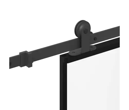 Bīdāmās Durvis Aparatūras Komplektu Rūdīts Stikls Un Alumīnijs Vidaxl