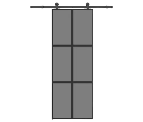 Bīdāmās Durvis Aparatūras Komplektu Rūdīts Stikls Un Alumīnijs Vidaxl