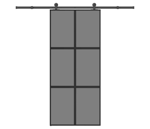 Bīdāmās Durvis Ar Aparatūras Komplektu 90X205 Cm Rūdīts Stikls Vidaxl
