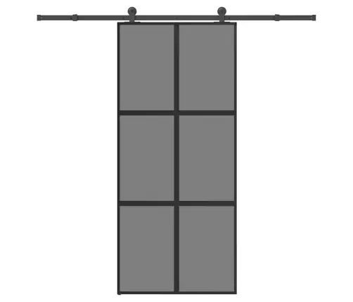 Bīdāmās Durvis Ar Aparatūras Komplektu 90X205 Cm Rūdīts Stikls Vidaxl