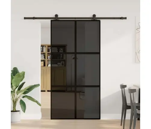 Bīdāmās Durvis Aparatūras Komplektu 102,5X205 Cm Rūdīts Stikls Vidaxl
