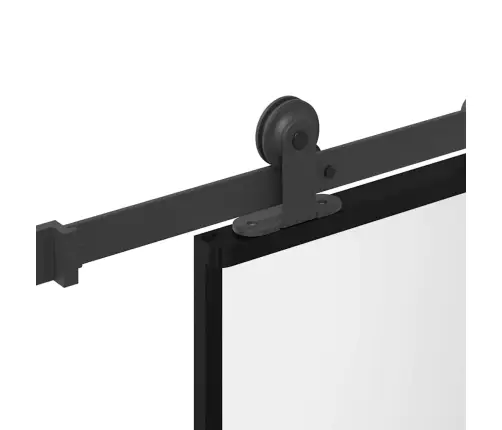 Bīdāmās Durvis Aparatūras Komplektu Rūdīts Stikls Un Alumīnijs Vidaxl