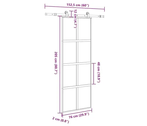 Bīdāmās Durvis Aparatūras Komplektu Rūdīts Stikls Un Alumīnijs Vidaxl