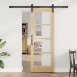 Slīdošās Durvis Orkdal Brūna 73.5 X 198.5 Cm Priedes Masīvkoks Vidaxl