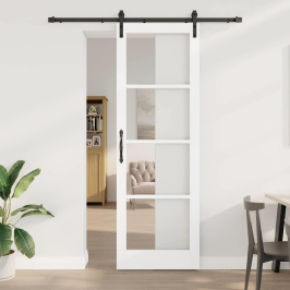 Slīdošās Durvis Orkdal Balts 78 X 232 Cm Priedes Masīvkoks Vidaxl