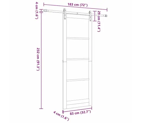 Siseuks Orkdal Valge 83 X 232 Cm