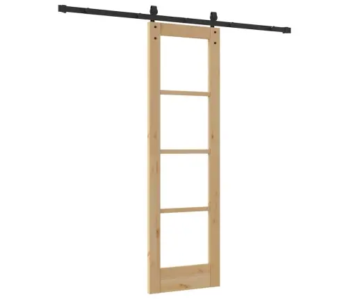 Slīdošās Durvis Orkdal Brūna 61 X 198.5 Cm Priedes Masīvkoks Vidaxl