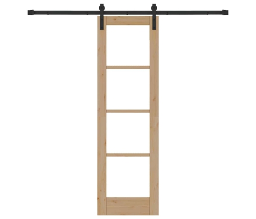 Slīdošās Durvis Orkdal Brūna 61 X 198.5 Cm Priedes Masīvkoks Vidaxl