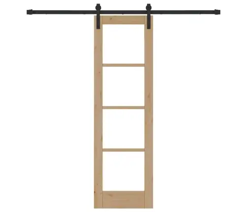 Slīdošās Durvis Orkdal Brūna 61 X 198.5 Cm Priedes Masīvkoks Vidaxl