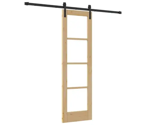Slīdošās Durvis Orkdal Brūna 61 X 198.5 Cm Priedes Masīvkoks Vidaxl