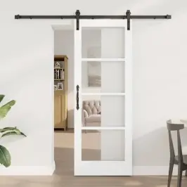 Slīdošās Durvis Orkdal Balts 73.5 X 198.5 Cm Priedes Masīvkoks Vidaxl
