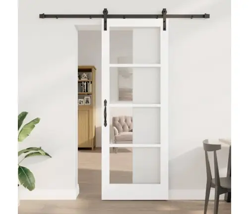 Slīdošās Durvis Orkdal Balts 78 X 211 Cm Priedes Masīvkoks Vidaxl