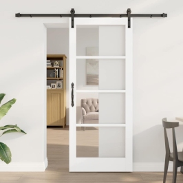 Slīdošās Durvis Orkdal Balts 83 X 202 Cm Priedes Masīvkoks Vidaxl