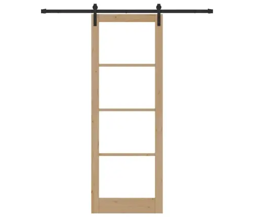 Slīdošās Durvis Orkdal Brūna 83 X 232 Cm Priedes Masīvkoks Vidaxl