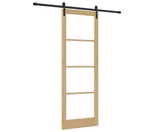 Slīdošās Durvis Orkdal Brūna 83 X 232 Cm Priedes Masīvkoks Vidaxl