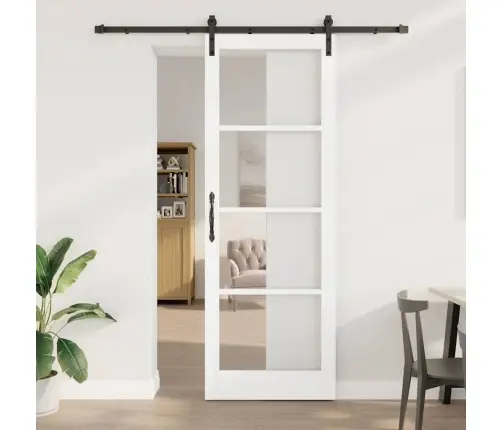 Slīdošās Durvis Orkdal Balts 83 X 232 Cm Priedes Masīvkoks Vidaxl