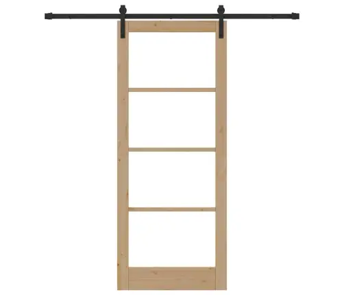 Slīdošās Durvis Orkdal Brūna 86 X 211 Cm Priedes Masīvkoks Vidaxl