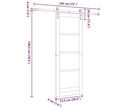 Siseuks Orkdal Pruun 73,5 X 198,5 Cm