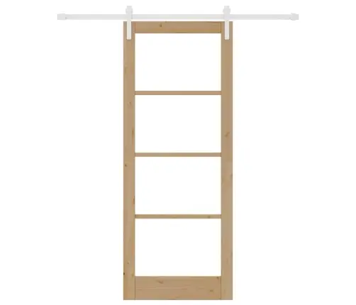 Bīdāmās Durvis Ar Aparatūras Komplektu Orkdalkoks Un Stikls Vidaxl