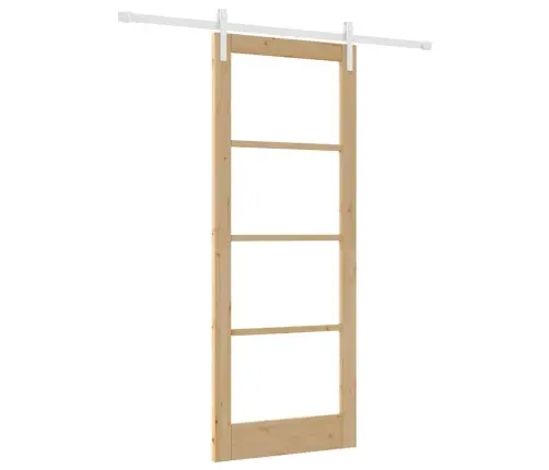 Bīdāmās Durvis Ar Aparatūras Komplektu Orkdalkoks Un Stikls Vidaxl