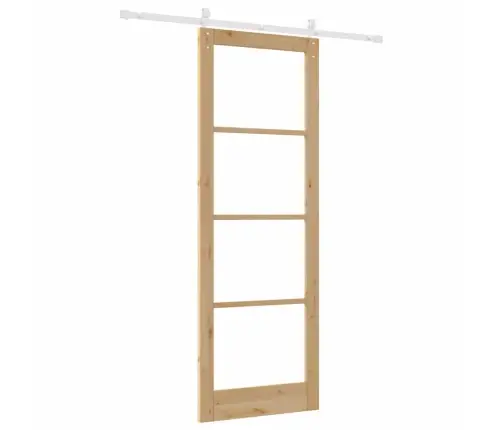 Bīdāmās Durvis Ar Aparatūras Komplektu Orkdal Ciets Koks Un Stikls Vidaxl