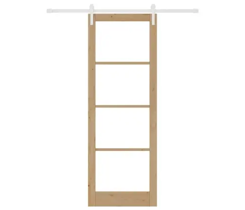 Bīdāmās Durvis Ar Aparatūras Komplektu Orkdal Ciets Koks Un Stikls Vidaxl