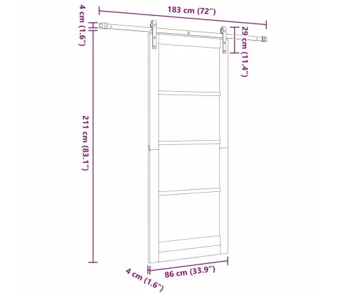 Siseuks Orkdal Pruun 86 X 211 Cm