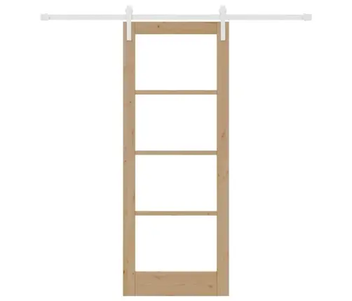 Bīdāmās Durvis Ar Aparatūras Komplektu Orkdalsolid Koks & Stikls Vidaxl