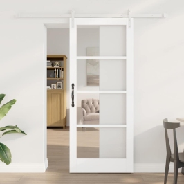 Slīdošās Durvis Orkdal Balts 83 X 202 Cm Priedes Masīvkoks Vidaxl